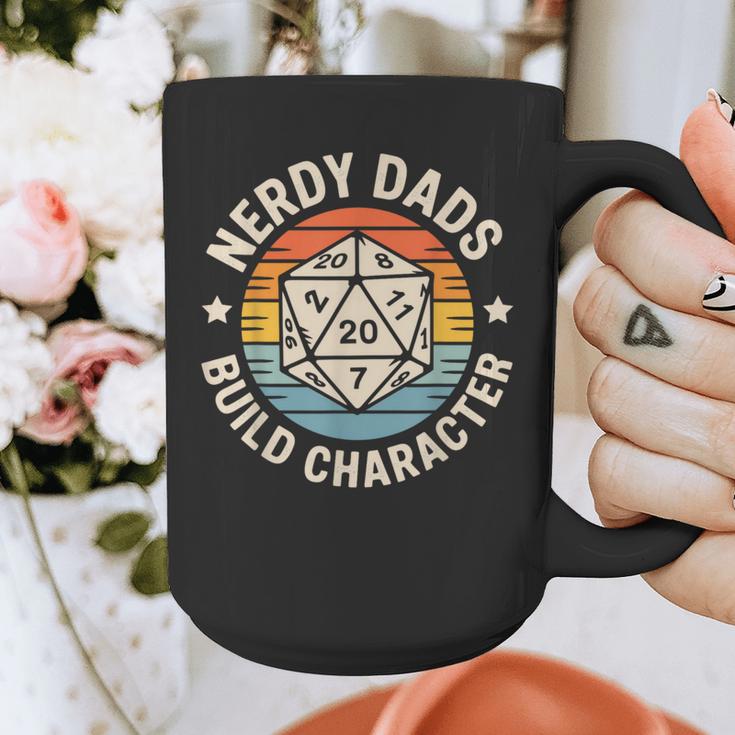 Nerdy Dads Build Character RPG Gaming Father's Day For Dad Graphic Print Coffee Mug