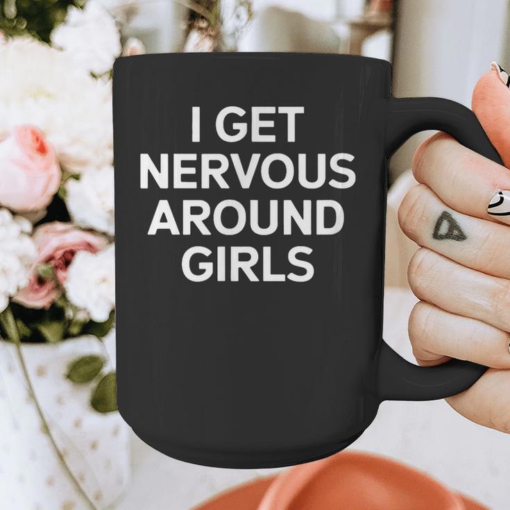 I Get Nervous Around Girls Introvert Humor Graphic Print Coffee Mug