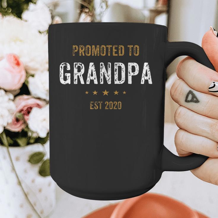 New For Dad Promoted To Grandpa Est 2020 Graphic Print Coffee Mug