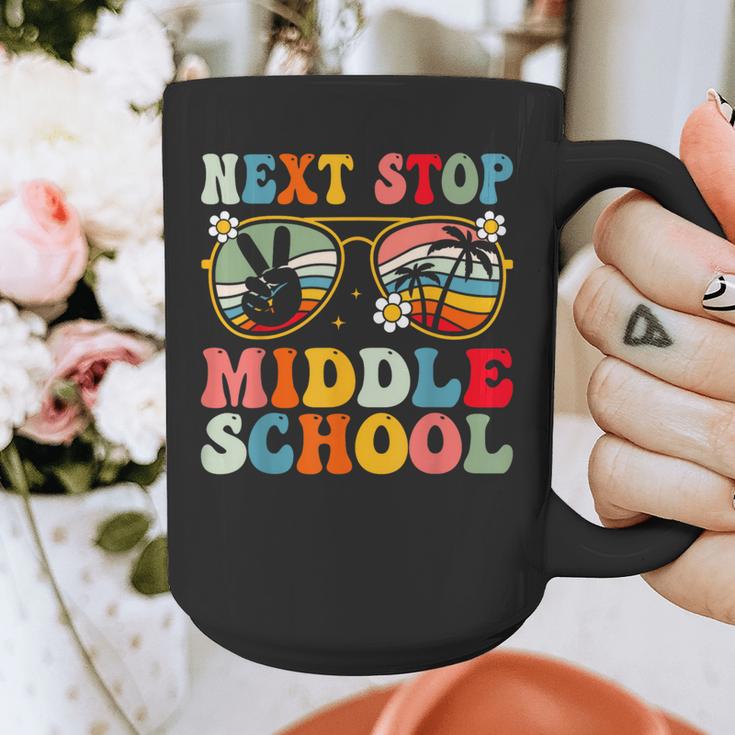 Next Stop Middle School Elementary School Graduation 2025 Graphic Print Coffee Mug