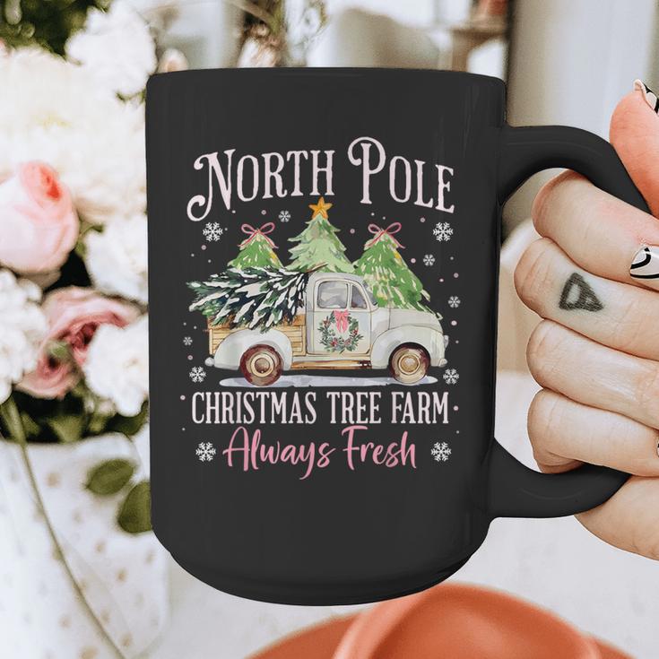 North Pole Tree Farm Merry Christmas Holiday Scene Nostalgia Graphic Print Coffee Mug North Pole Tree Farm Merry Christmas Holiday Scene Nostalgia Graphic Print Coffee Mug
