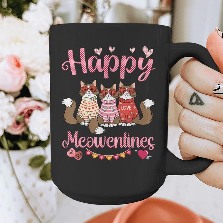 Norwegian Forest Cat Happy Meowentines Valentine Dad Mom Graphic Print Coffee Mug