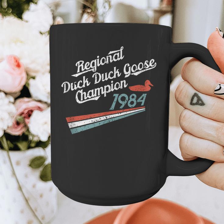 Nostalgia 80s Duck Goose Distressed Graphic Print Coffee Mug