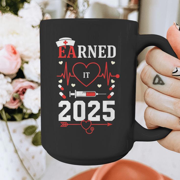Nurse Earned It 2025 Nurse Graduation RN LPN Class Of 2025 Graphic Print Coffee Mug