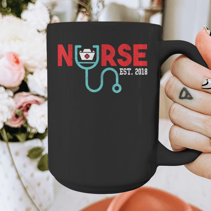 Nurse Est 2018 New Graduation Nursing School T-Shirt Graphic Print Coffee Mug