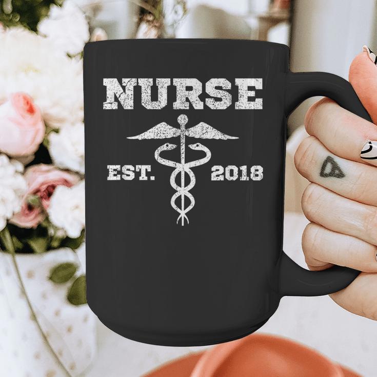 Nurse Nursing GraduationShirt Nurse Est 2018 Graphic Print Coffee Mug