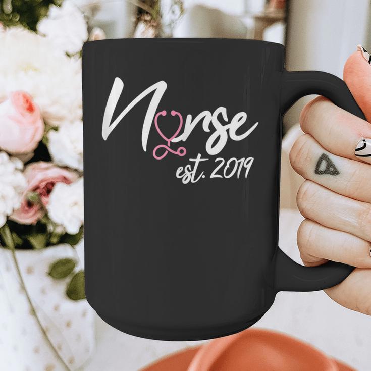 Nursing School Survivor Apparel Graduation Nurse RN EST 2019 Graphic Print Coffee Mug