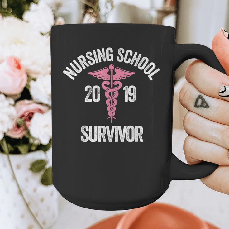 Nursing School Survivor Apparel Graduation Party Nurse RN Graphic Print Coffee Mug