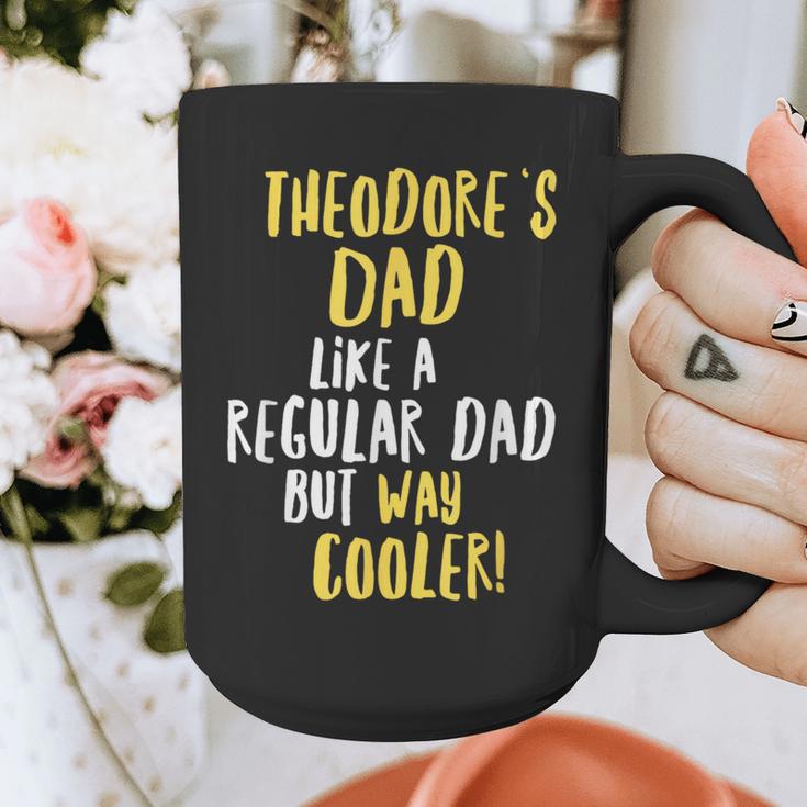 Theodore's Dad Text Men Boys Graphic Print Coffee Mug
