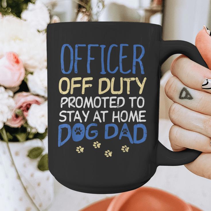 Officer Off Duty Dog Dad Cop Police Retirement Graphic Print Coffee Mug