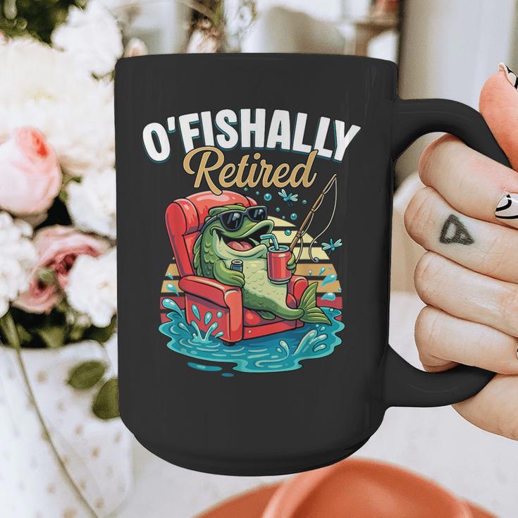 O'Fishally Retired Fishing Retirement Fisherman Dad Graphic Print Coffee Mug