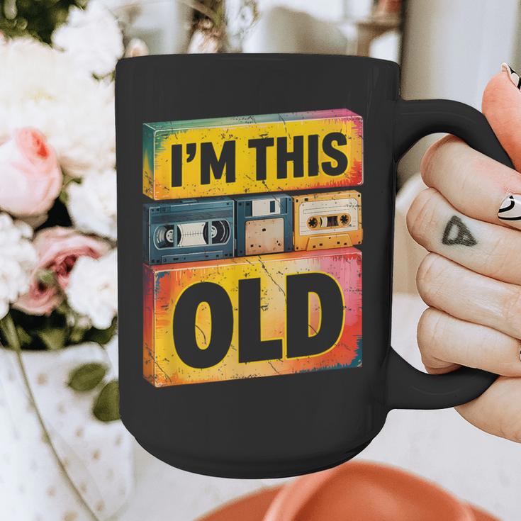 Im This Old Retro 80s 90s VHS Cassette Floppy Disk Nostalgia Graphic Print Coffee Mug