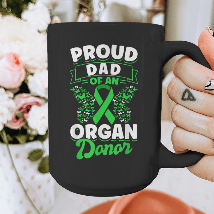 Organ Donation Green Ribbon Proud Dad Of An Organ Donor Graphic Print Coffee Mug