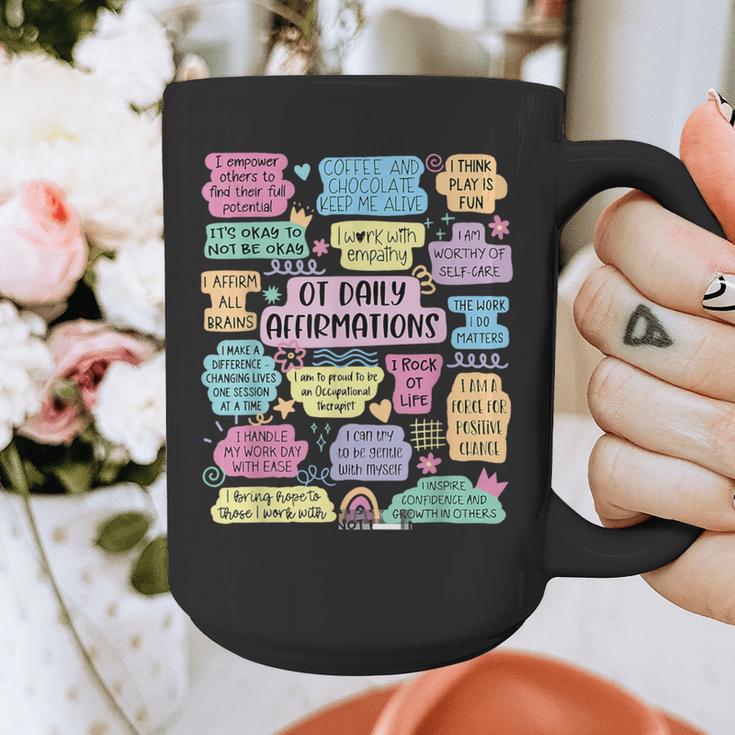 OT Daily Affirmations Occupational Therapy Month Graduation Graphic Print Coffee Mug