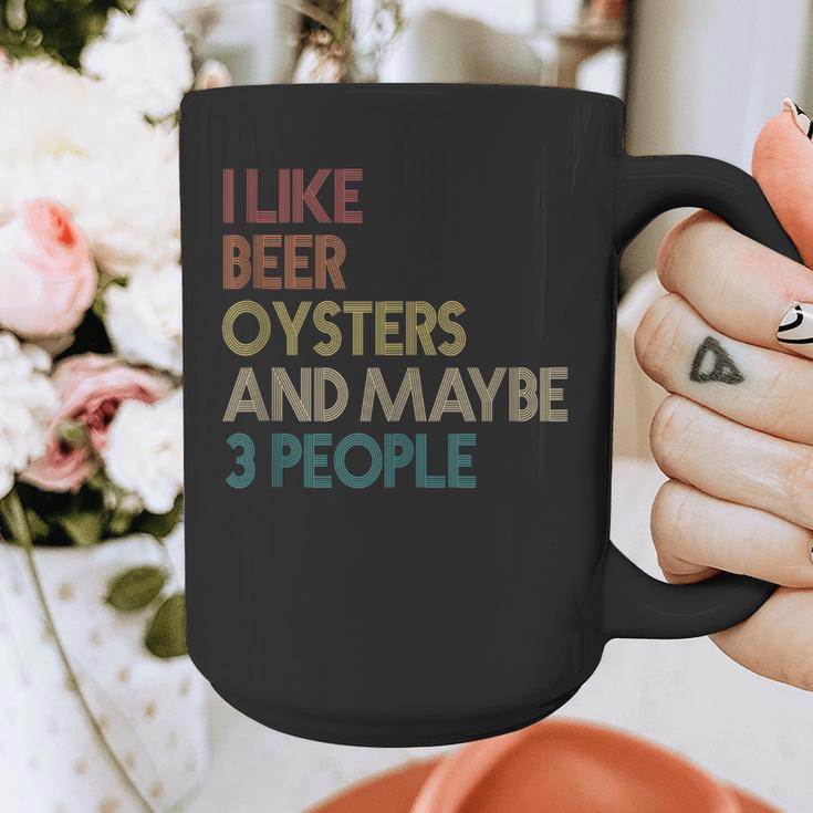 Oysters And Beer Lovers Introvert Quote Vintage Retro Graphic Print Coffee Mug Oysters And Beer Lovers Introvert Quote Vintage Retro Graphic Print Coffee Mug