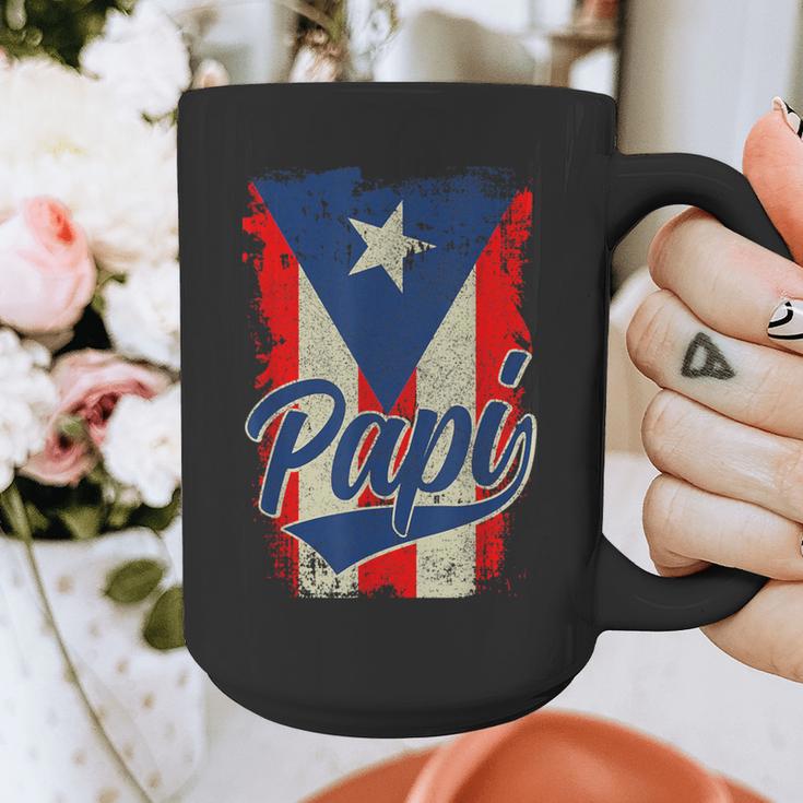 Papi Puerto Rican Dad Puerto Rico Pride Boricua Father's Day Graphic Print Coffee Mug