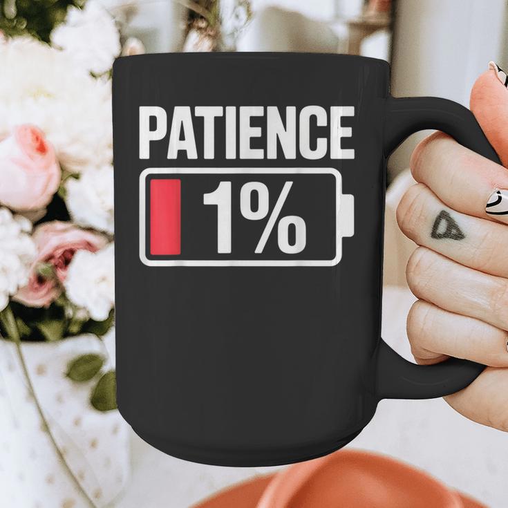 Patience 1 Battery Low Mood Tired Introvert Humor Graphic Print Coffee Mug