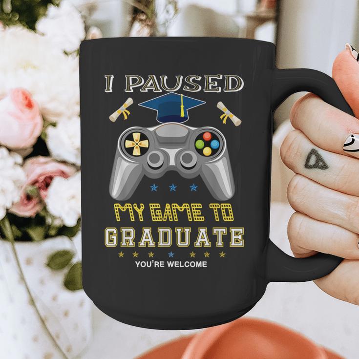 I Paused My Game To Graduate Class Of 2023 Gamer Graduation Graphic Print Coffee Mug
