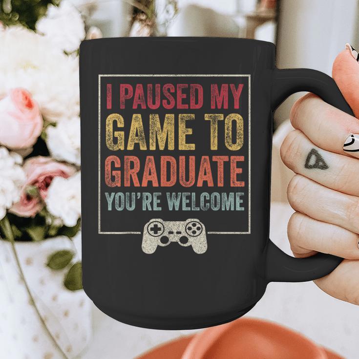 I Paused My Game To Graduate Gamer Graduation Men Boys Graphic Print Coffee Mug