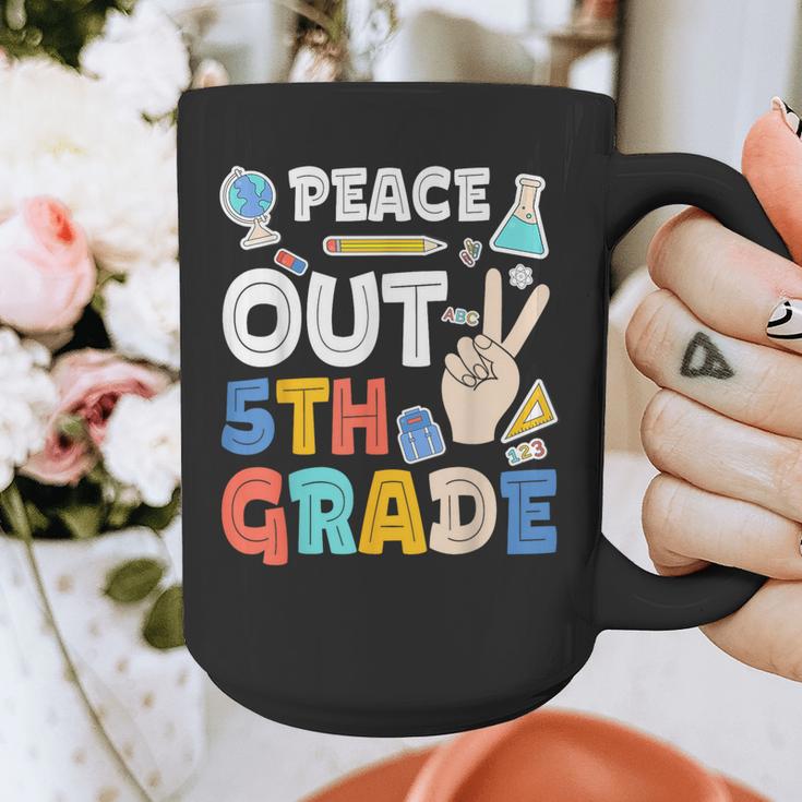 Peace Out 5th Grade Fifth Grade Graduation T-Shirt Graphic Print Coffee Mug