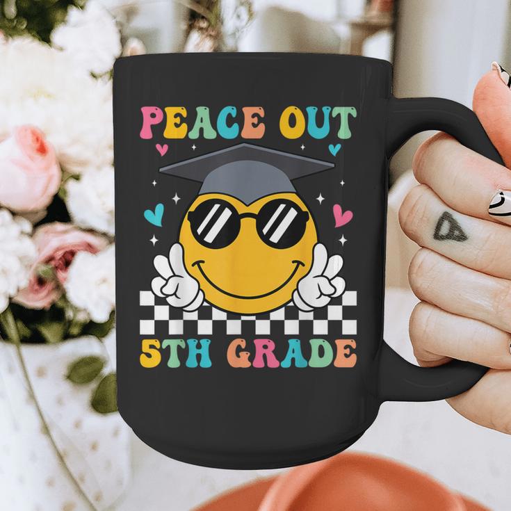 Peace Out 5th Grade Graduation Last Day Of School Graphic Print Coffee Mug
