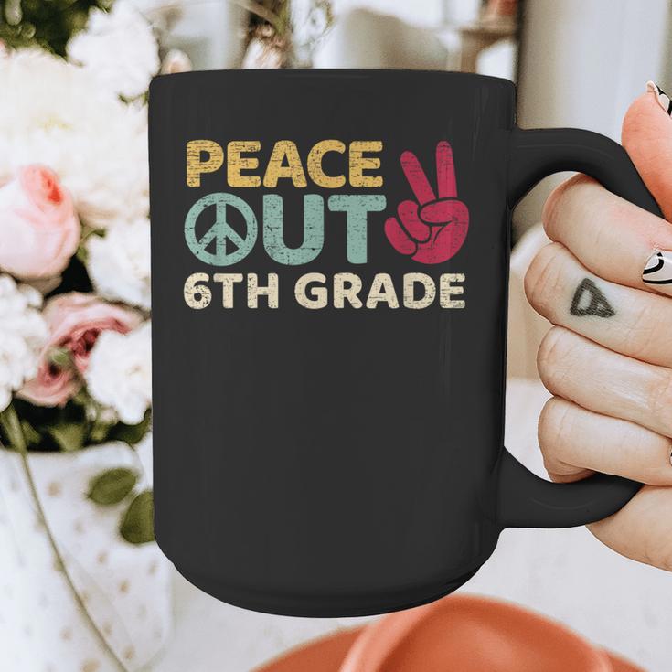Peace Out 6th Grade Graduation Last Day Of School Graphic Print Coffee Mug