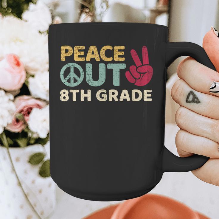 Peace Out 8th Grade Graduation Last Day Of School Graphic Print Coffee Mug