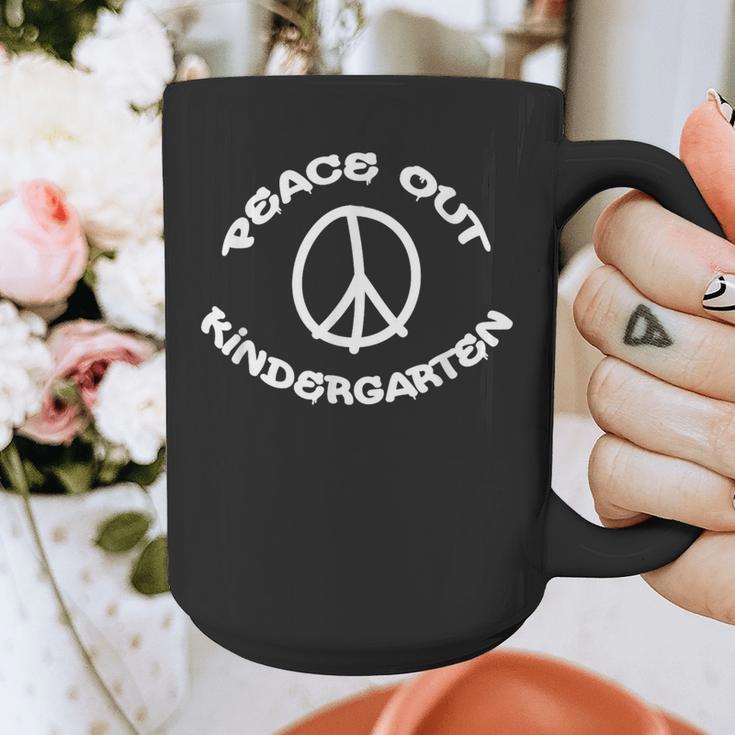 Peace Out KindergartenShirt For School Graduation Graphic Print Coffee Mug