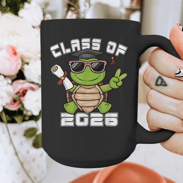 Peace Sign Hand Turtle Class Of 2026 Graduation Graphic Print Coffee Mug