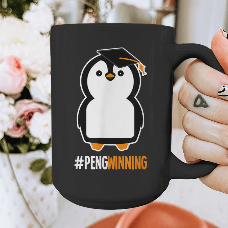 Penguin Graduation For Grads Hashtag Pengwinning Graphic Print Coffee Mug