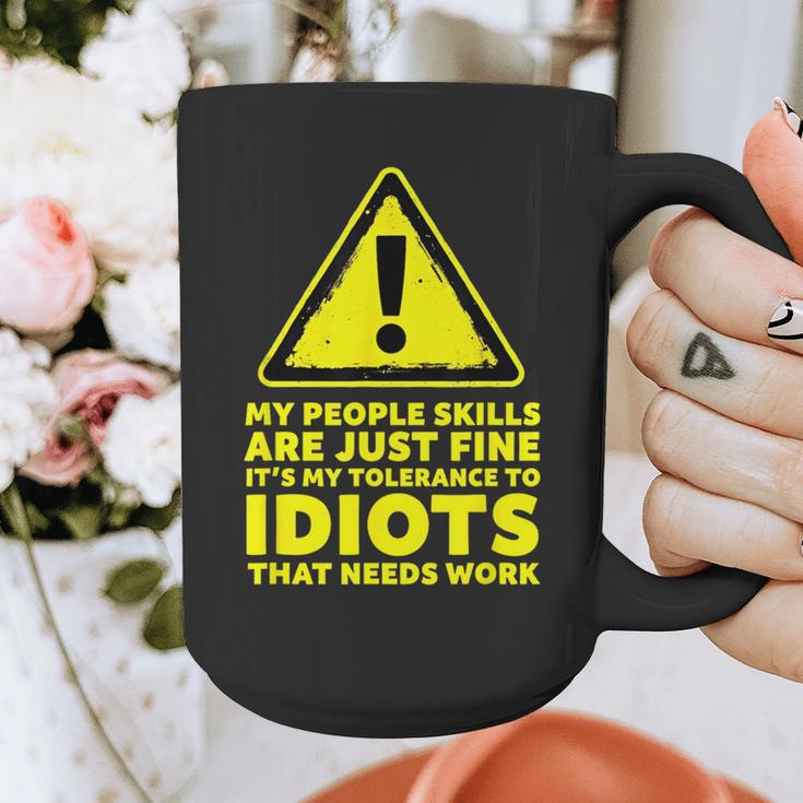 My People Skills Are Just Fine Sarcastic Introvert Graphic Print Coffee Mug My People Skills Are Just Fine Sarcastic Introvert Graphic Print Coffee Mug