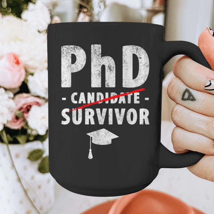 PhD Candidate Survivor PhD Graduation Graphic Print Coffee Mug