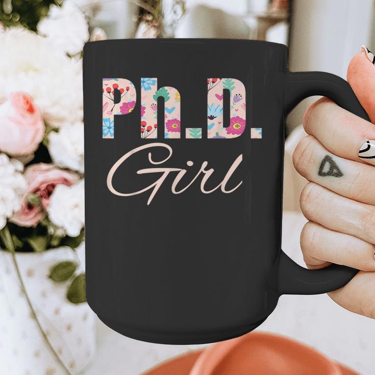 PhD Girl Doctorate Degree Graduation Women Her Psychology Graphic Print Coffee Mug