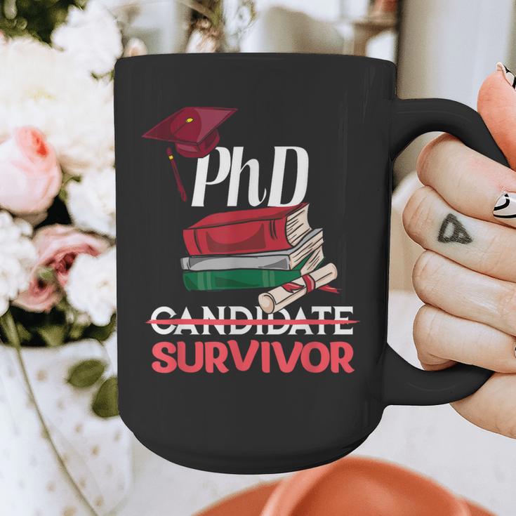 PhD PhD Graduation Gifts PhD Survivor T-Shirt Graphic Print Coffee Mug