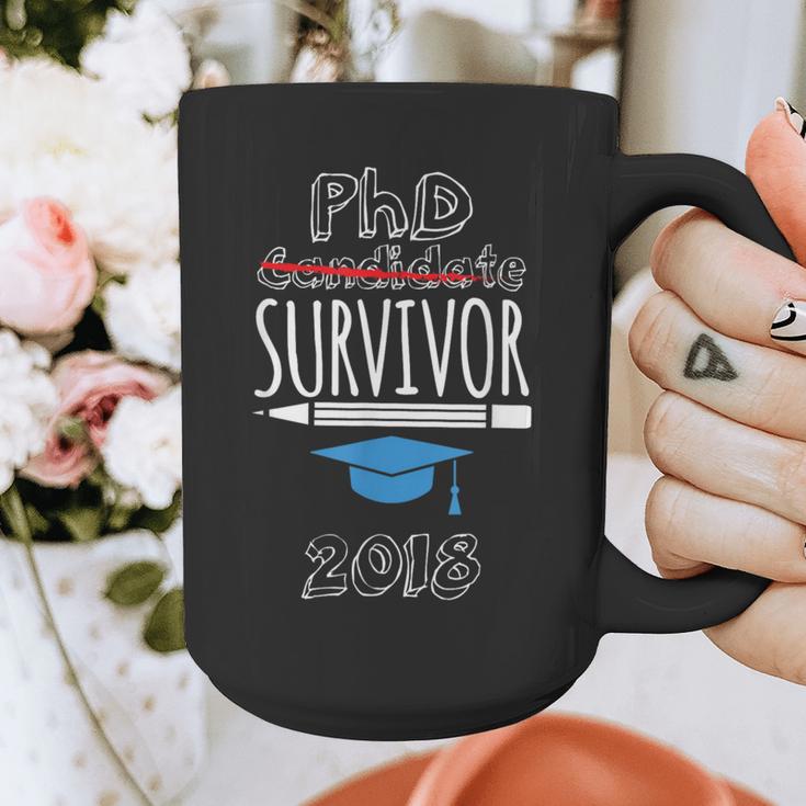 PhD Survivor 2018 Tshirt For PhD Graduates Graduation Gift Graphic Print Coffee Mug