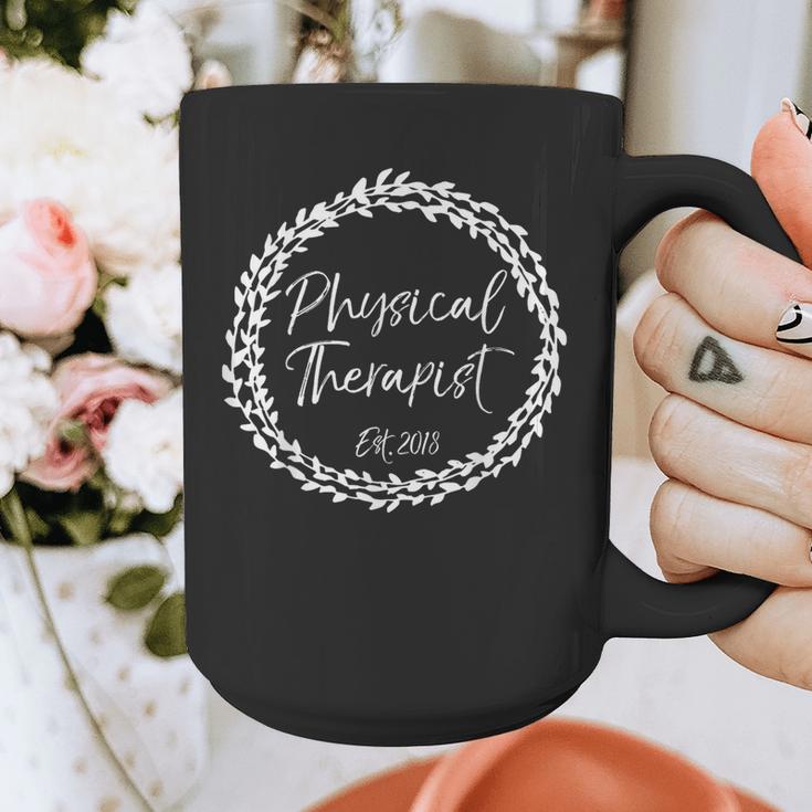 Physical Therapist Est 2018 Shirt Therapy Graduation Graphic Print Coffee Mug