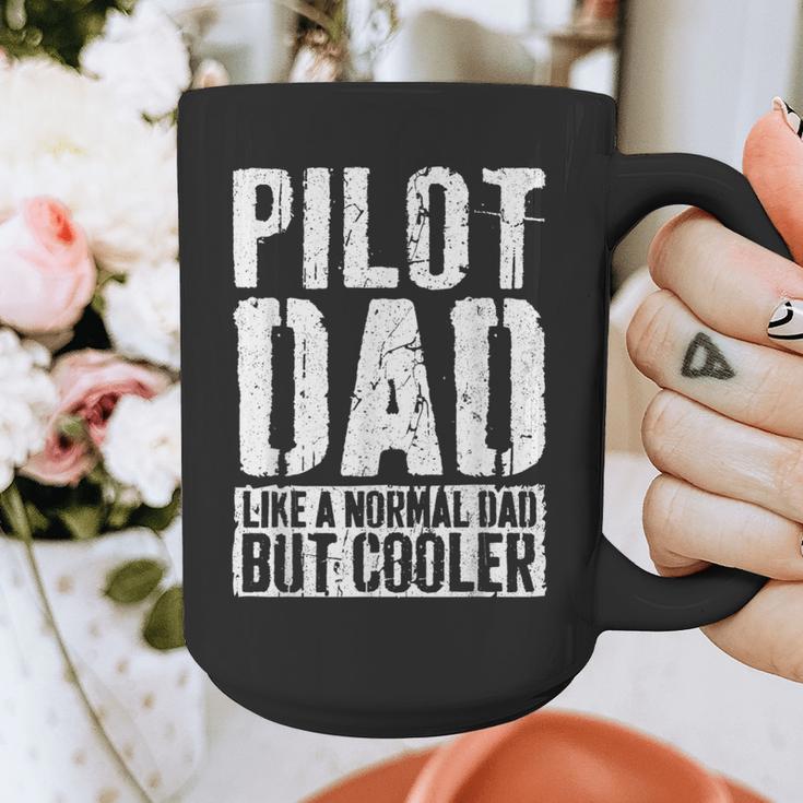 Pilot Dad Shirt Men Fathers Day Aviation Pilot Graphic Print Coffee Mug