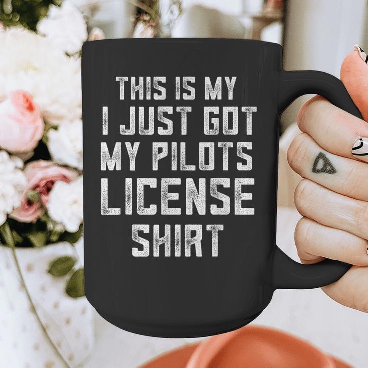 Pilots License In Training Future Flight School Graduation Graphic Print Coffee Mug