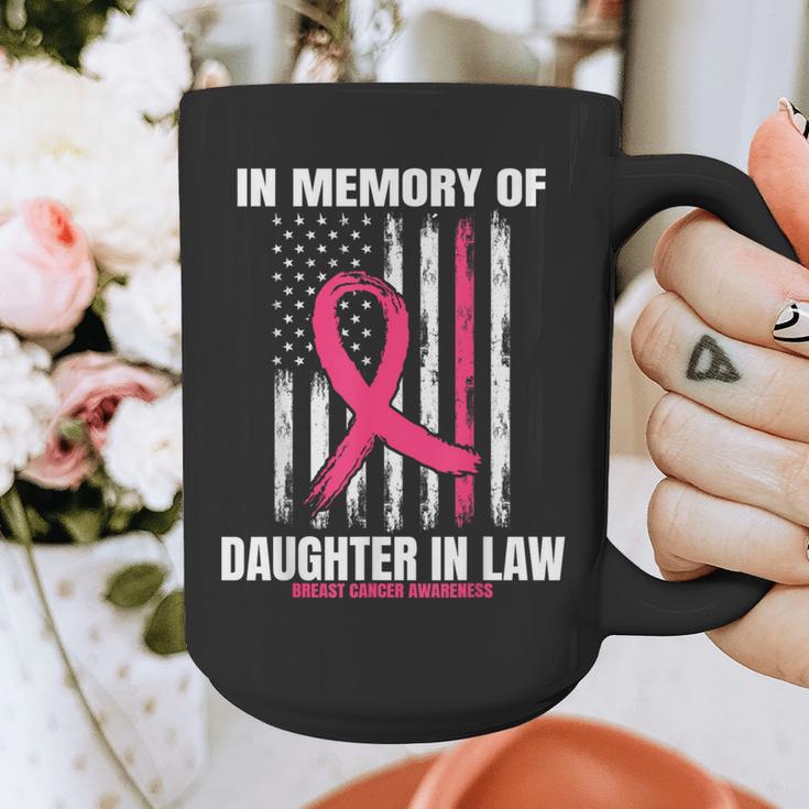 Pink In Memory Of Daughter In Law Breast Cancer Flag Shirts Graphic Print Coffee Mug