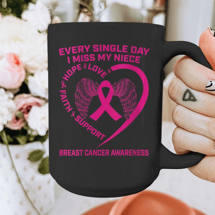Pink Ribbon In Memory Of My Niece Breast Cancer Awareness Graphic Print Coffee Mug Pink Ribbon In Memory Of My Niece Breast Cancer Awareness Graphic Print Coffee Mug