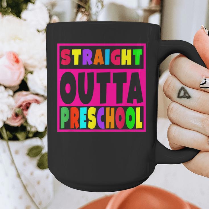 Pink STRAIGHT OUTTA Preschool PRE-K Graduation Graphic Print Coffee Mug