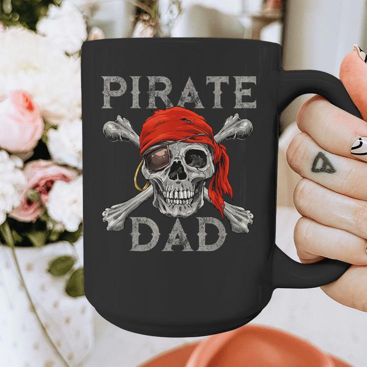 Pirate Dad Shirt Jolly Roger Crossbones Skull Halloween Graphic Print Coffee Mug