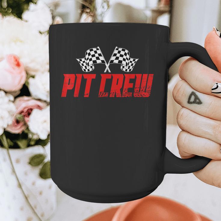 Pit Crew Family Racing Birthday Race Car For Dad Mom Kids Graphic Print Coffee Mug