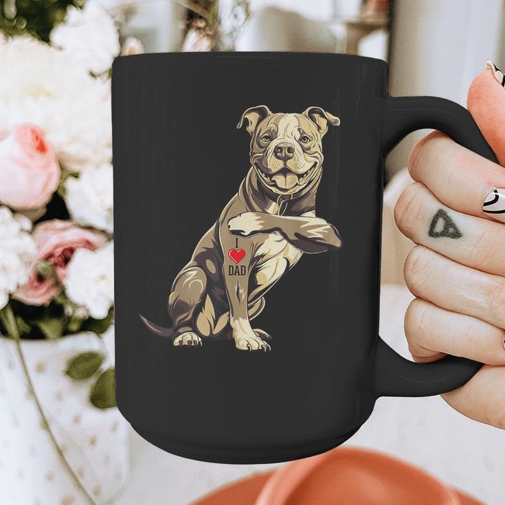 Pitbull I Love Dad Pit Bull Terrier Pettie Dog Owner Father Graphic Print Coffee Mug Pitbull I Love Dad Pit Bull Terrier Pettie Dog Owner Father Graphic Print Coffee Mug