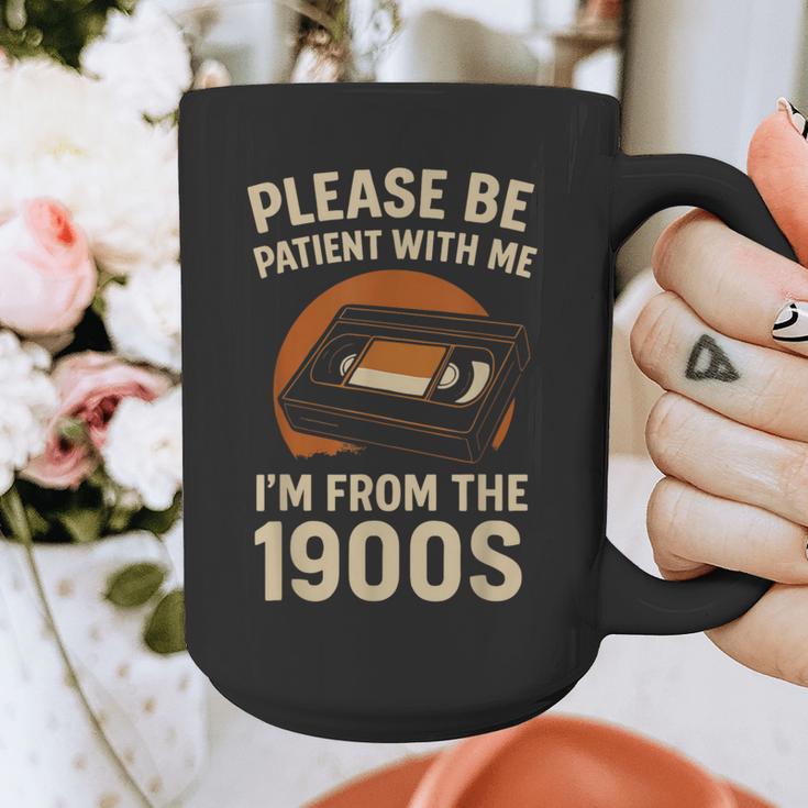 Please Be Patient I'm From The 1900s – Vintage Tape Graphic Print Coffee Mug