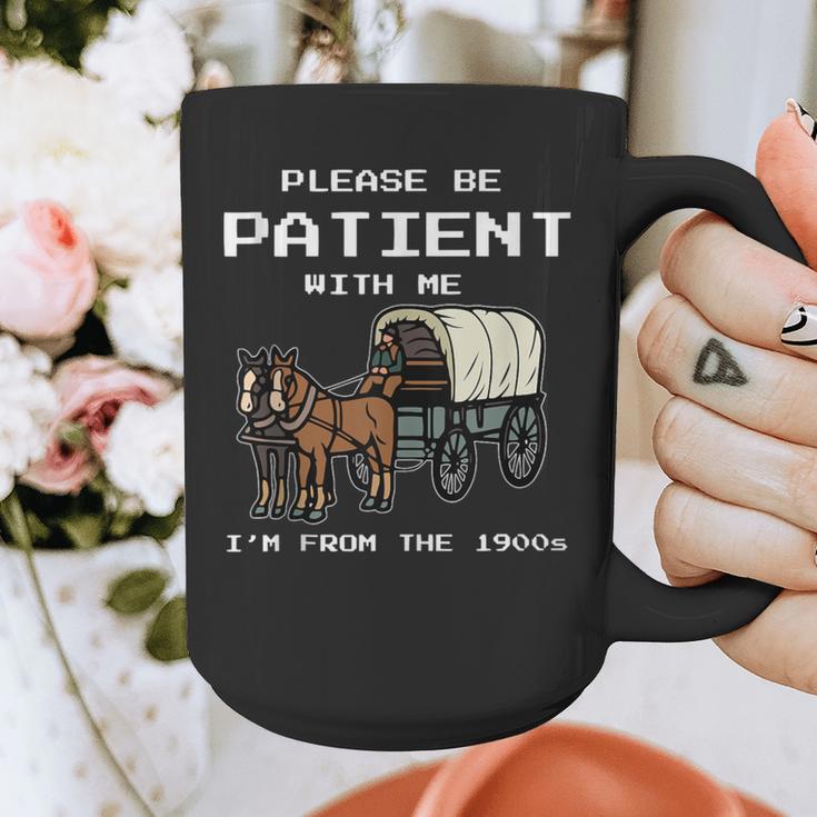 Please Be Patient I'm From The 1900s Amish Wagon & Vintage Graphic Print Coffee Mug