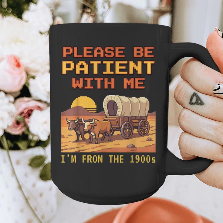 Please Be Patient I'm From The 1900s Retro Pixel Art Graphic Print Coffee Mug