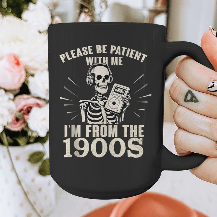 Please Be Patient With Me I'm From The 1900s Skeleton Graphic Print Coffee Mug Please Be Patient With Me I'm From The 1900s Skeleton Graphic Print Coffee Mug