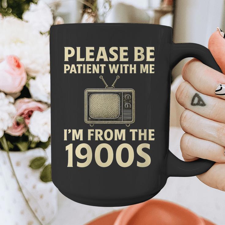 Please Be Patient With Me I'm From The 1900s Television Set Graphic Print Coffee Mug Please Be Patient With Me I'm From The 1900s Television Set Graphic Print Coffee Mug
