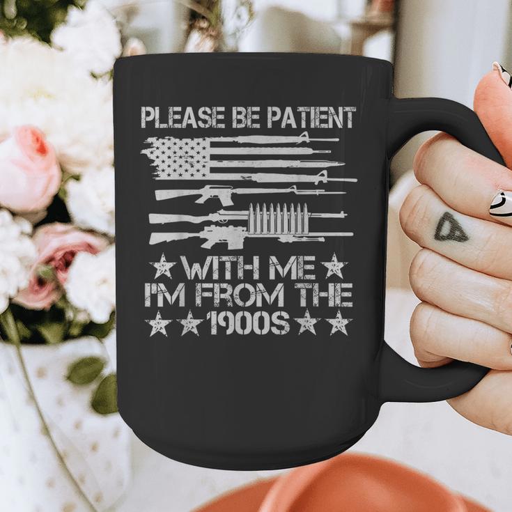 Please Be Patient With Me I'm From The 1900s USA Flag Guns Graphic Print Coffee Mug